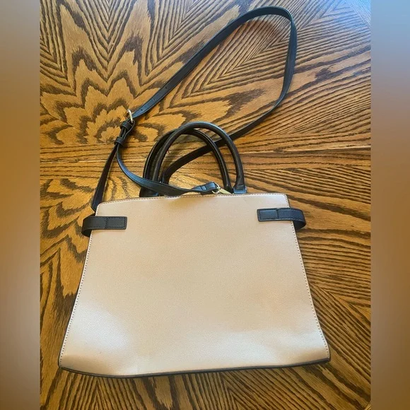 Nine West Colorblock Tan and Black Satchel - Picture 4 of 6